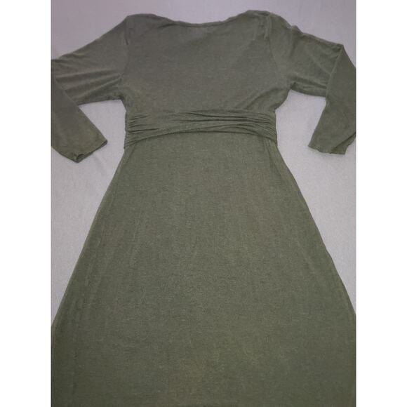 Max Edition Womens Dress Medium Green 3/4 Sleeve Mid Length Dress - Picture 6 of 7